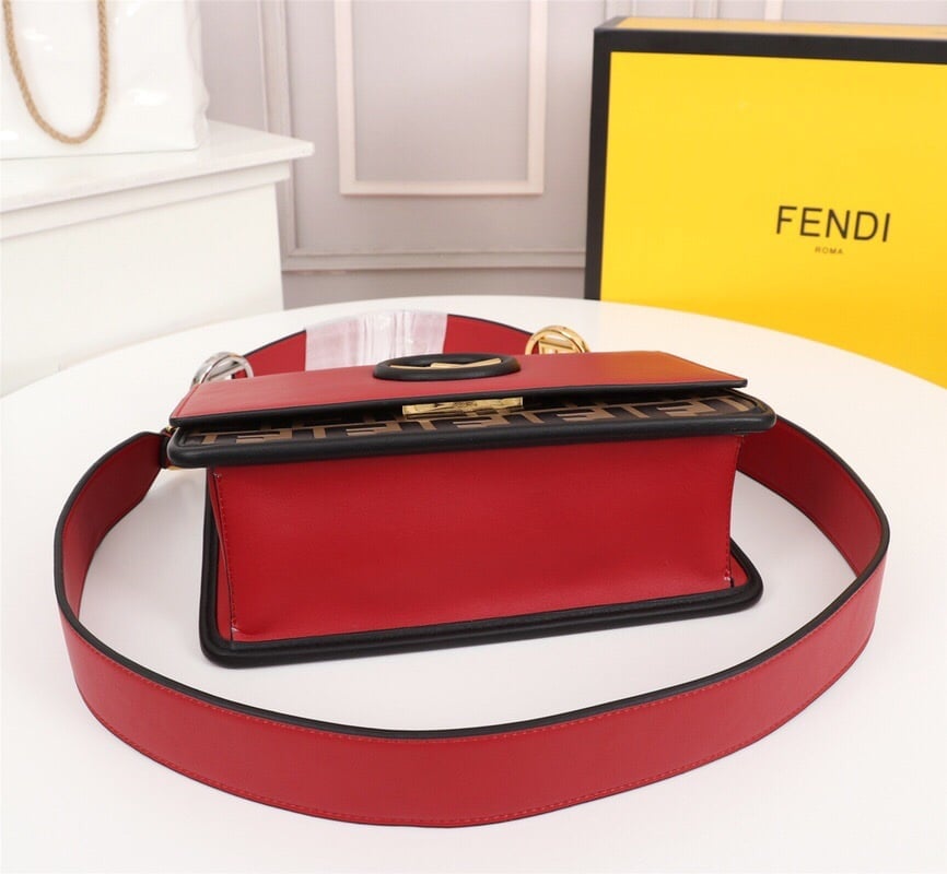 Fendi Kan I F Logo Red Bag 25Cm view 3