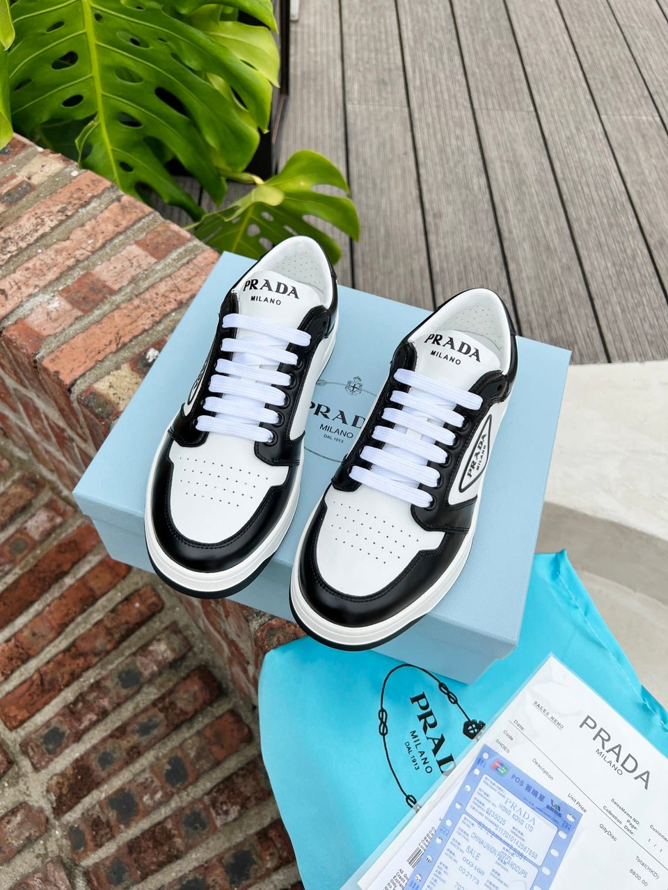 Prada District Perforated Leather Sneakers Black 2Ee3633Lj6F0964 view 5