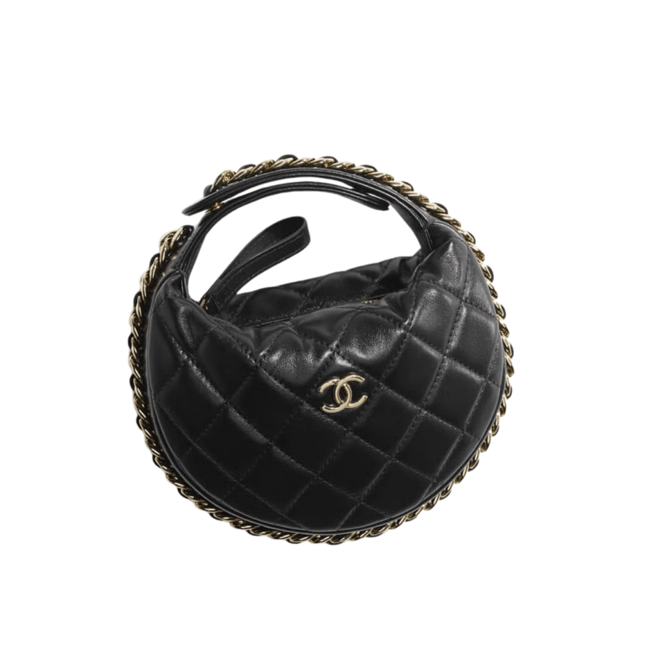 Chanel Lambskin Pouch Black 16cm view 2