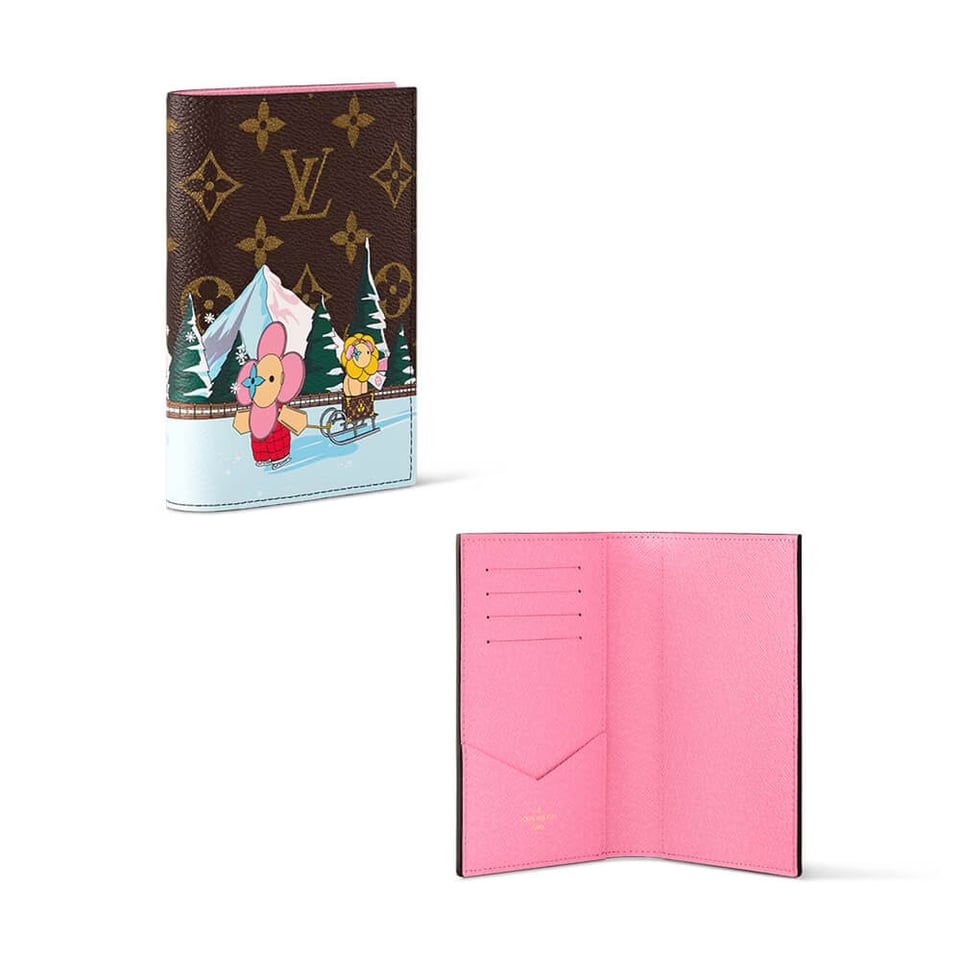 Louis Vuitton Vivienne Skating Passport Cover Pink view 2