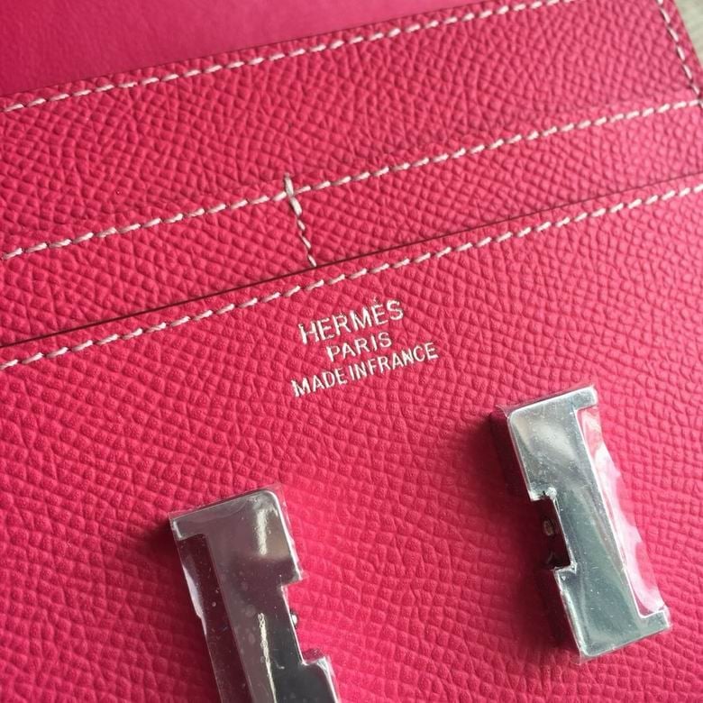 Hermès Epsom Calfskin Wallet with “H” Closure Pink 12.4cm view 6