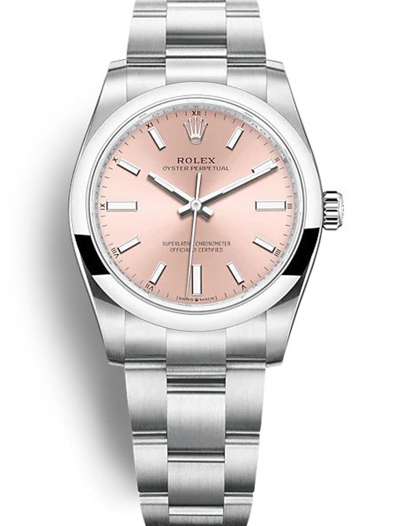 Rolex Oyster Perpetual Lady 34mm Pink Dial 124200 view 2