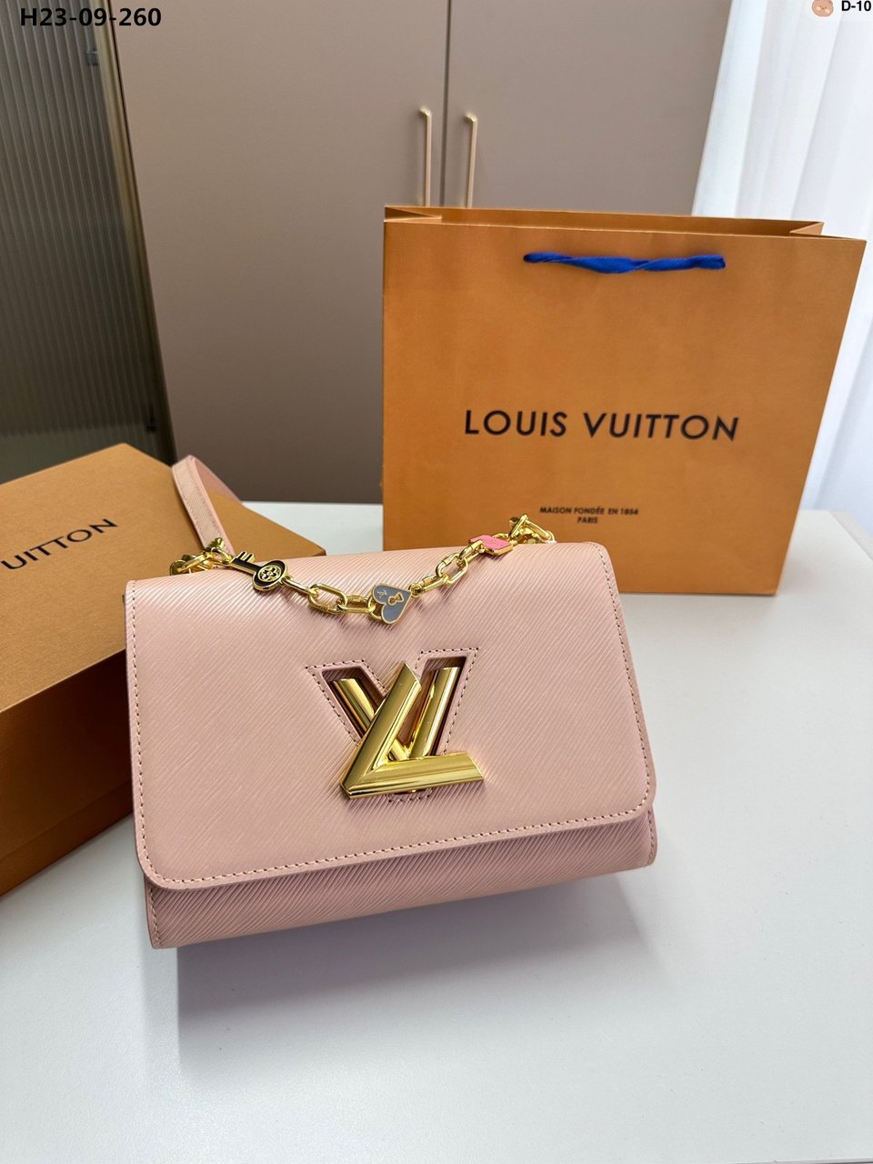 Louis Vuitton Twist Mm Bags Epi Leather Lock Chain Pink 23Cm view 3