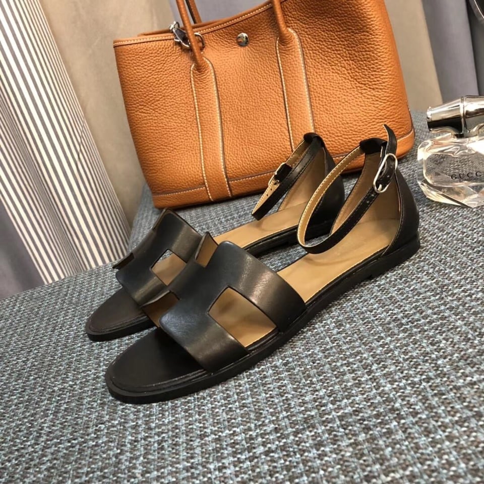 Hermes Santorini Sandal Black H182139Z02420 view 7