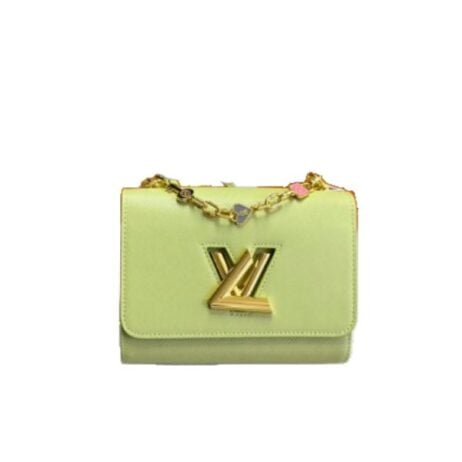 Louis Vuitton Twist Mm Bags Epi Leather Lock Chain Green 23Cm