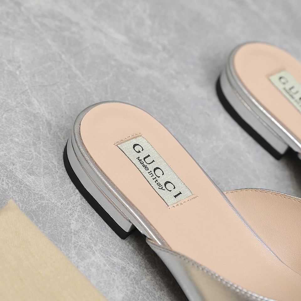 Gucci Gg Crystal Slippers Silver view 6