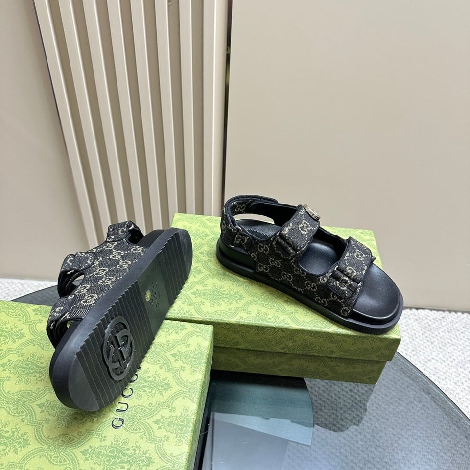Gucci Double G Sandal Denim 771575 Facvp 8446 view 7