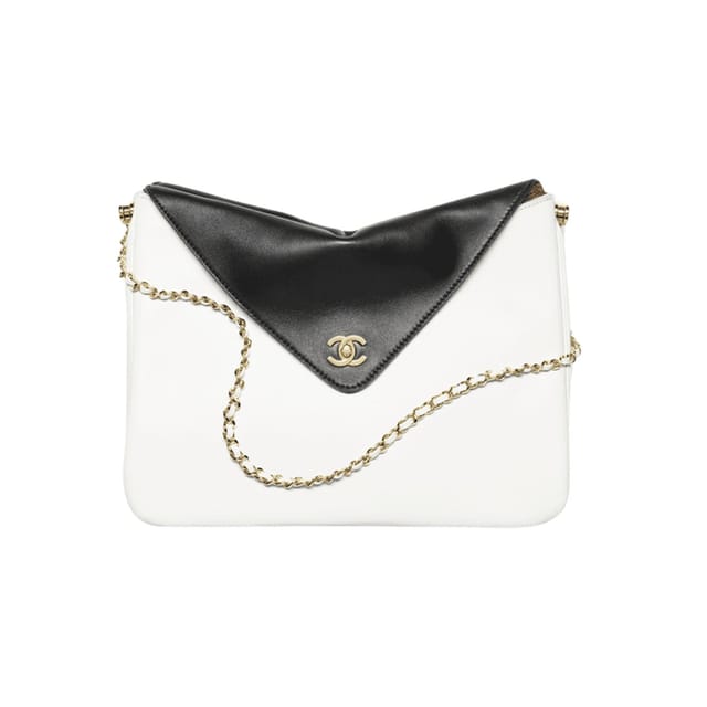 Chanel Hobo Bag Calfskin &amp; Gold-plated Metal Black &amp; White 29cm/11.4in Dark Red Wine AS6209