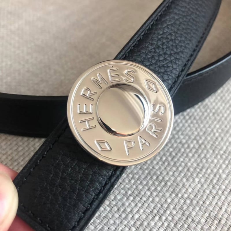 Hermes Bouton Bombe Belt Buckle &amp; Reversible Leather Strap 24mm H0800 view 6