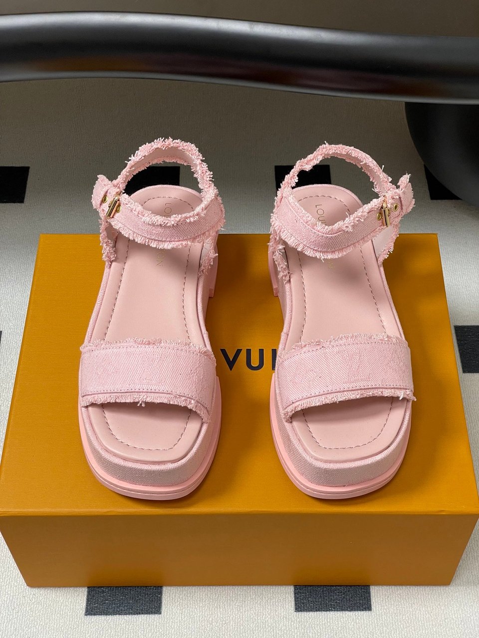 Louis Vuitton By The Pool Maya Flatform Sandal Pink view 8