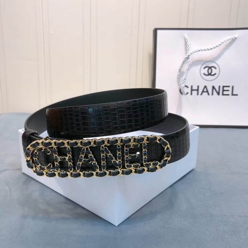 Chanel Lizard Calfskin 30mm Belt AA6600 view 4