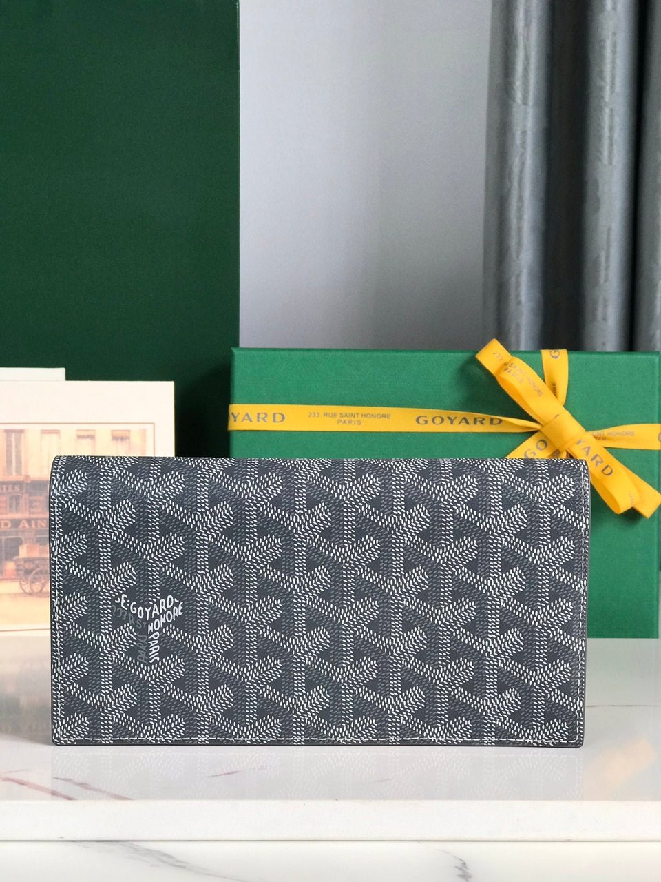 Goyard Richelieu Wallet 19 Cm Gray Goyardine Canvas view 8
