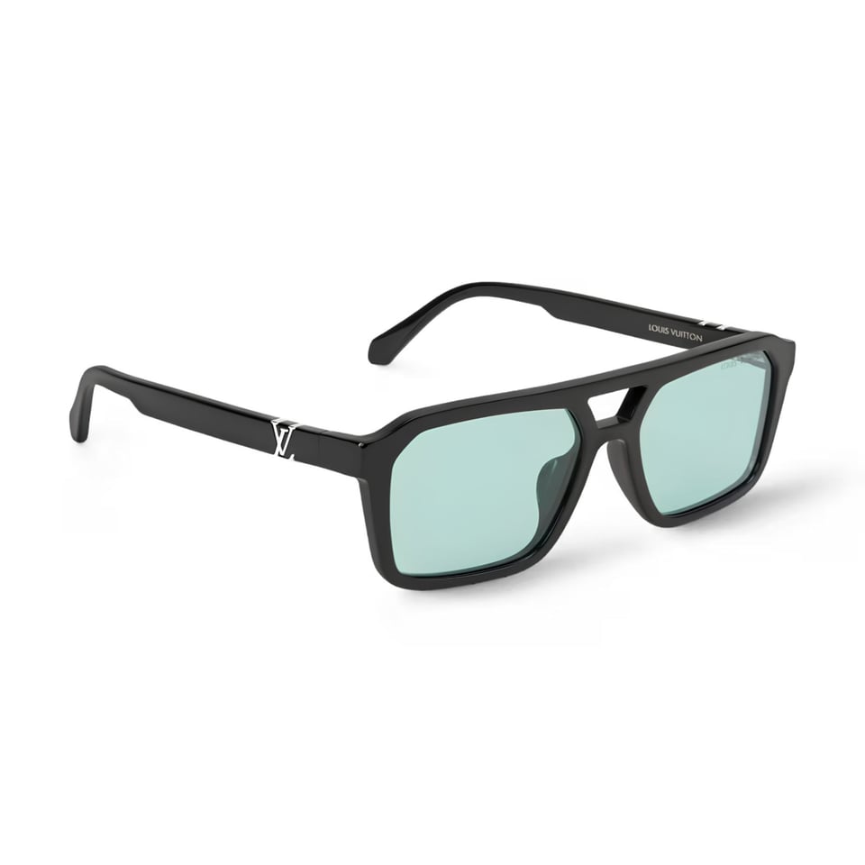 Louis Vuitton Hit Pilot Square-Shaped Sunglasses Black Z3118U
