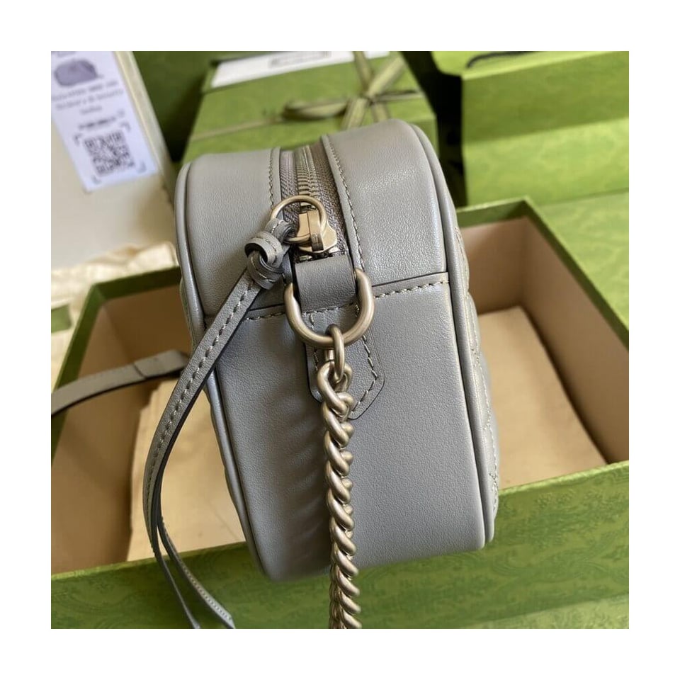 Gucci GG Marmont Small Shoulder Bag Grey view 8