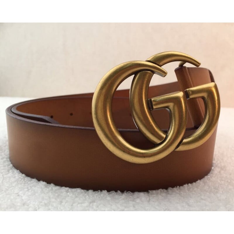 Gucci Leather Belt 40mm With Double G Brass Buckle 406831 view 7