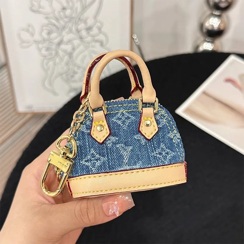 Louis Vuitton Alma Monogram Multicolor LV x™ Microphone Accessories 9cm/3.5in Denim Color M83669 view 3