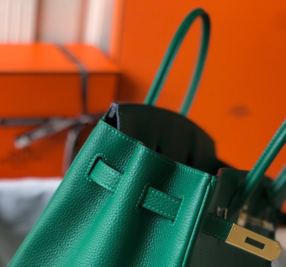 Hermes Birkin Green Togo Leather Gold Hardware view 7