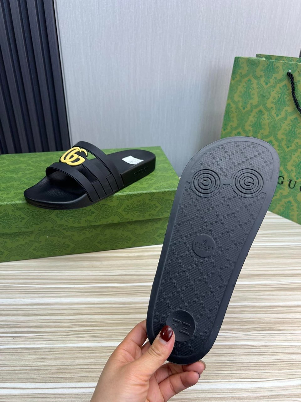 Gucci Slippers Sandals Mules Summer With Gg Logo Yellow view 5