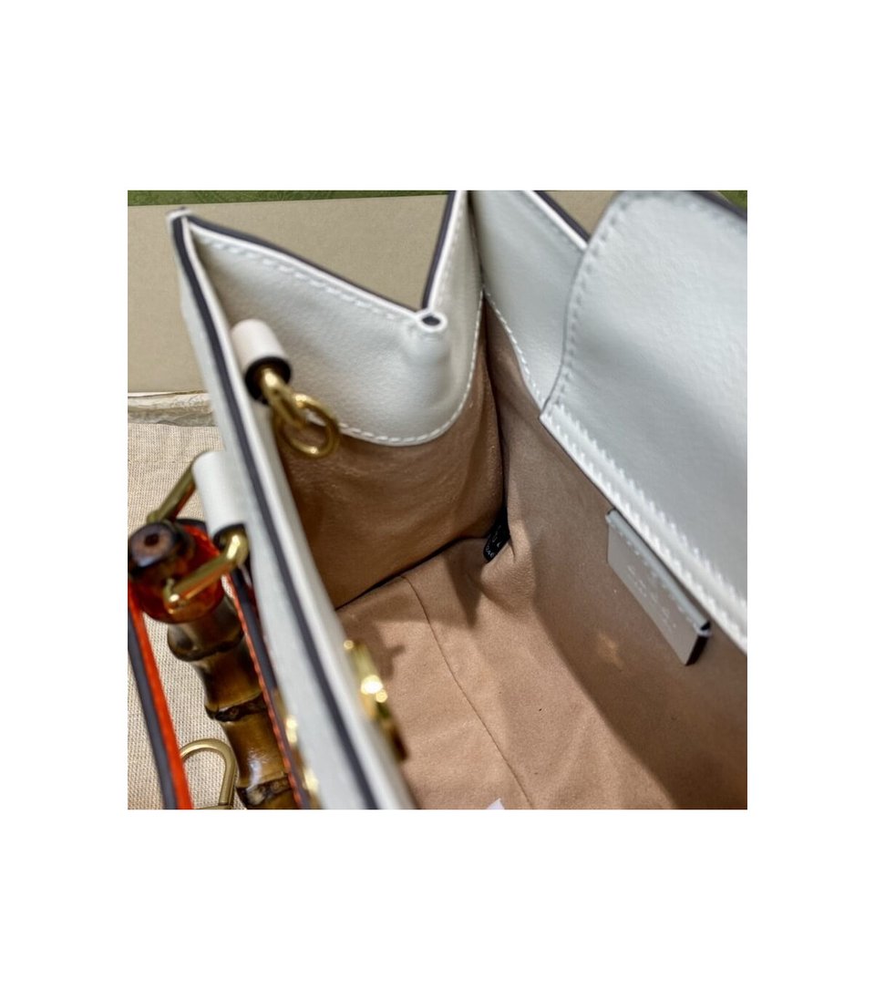 Gucci Diana Mini Tote Bag White view 18