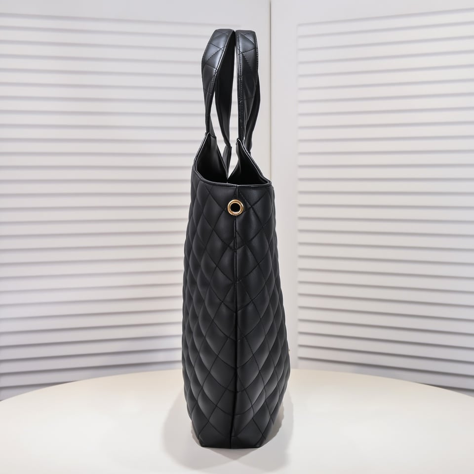 Saint Laurent Icare Maxi Shopping Bag In Quilted Black 52cm view 4