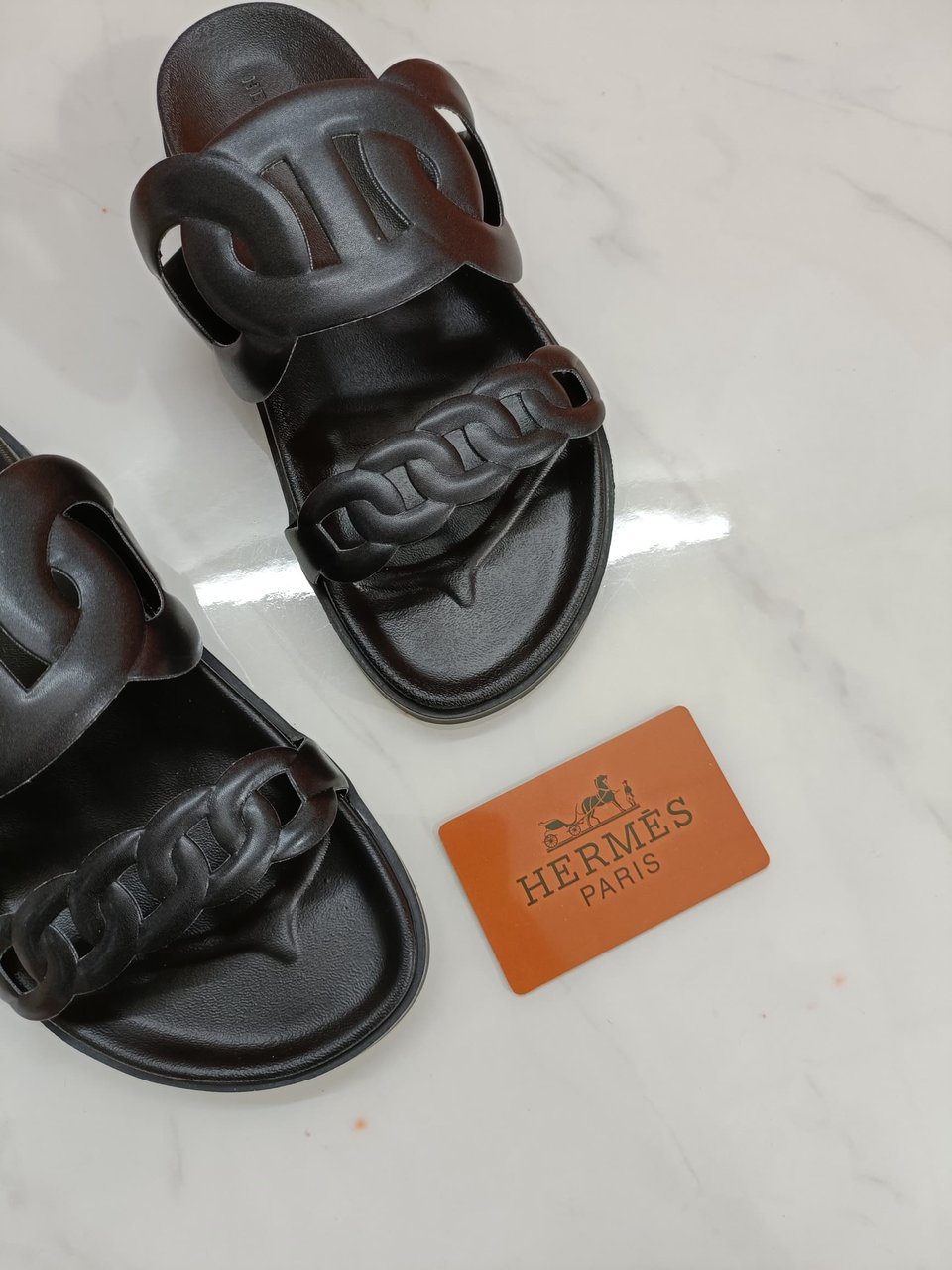 Hermes Extra Sandal Black H222302Z 02350 view 3