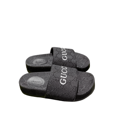Gucci Women’S Gg Canvas Slide Sandal Black view 2