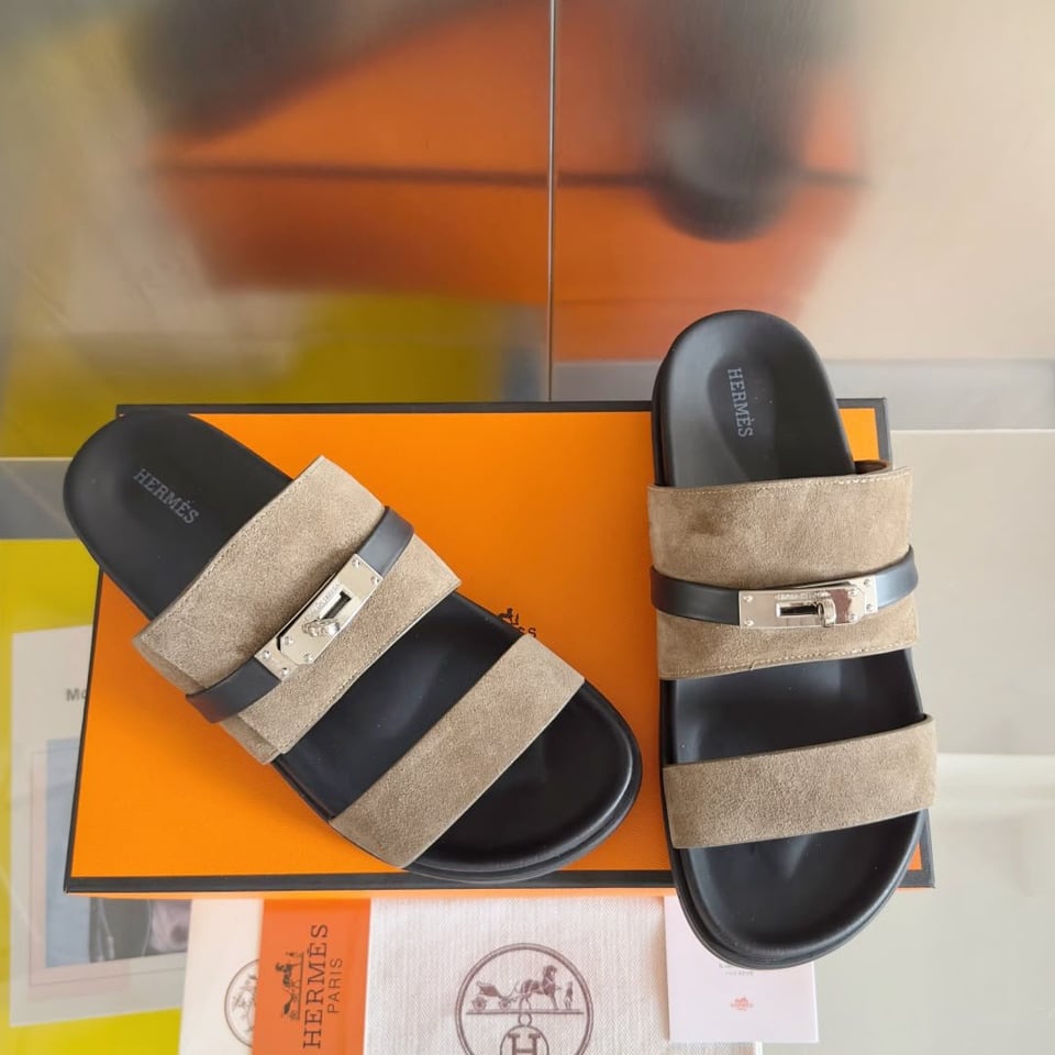 Hermes Jackson Sandal Étoupe Color Goatskin H242952ZHX3390 view 9