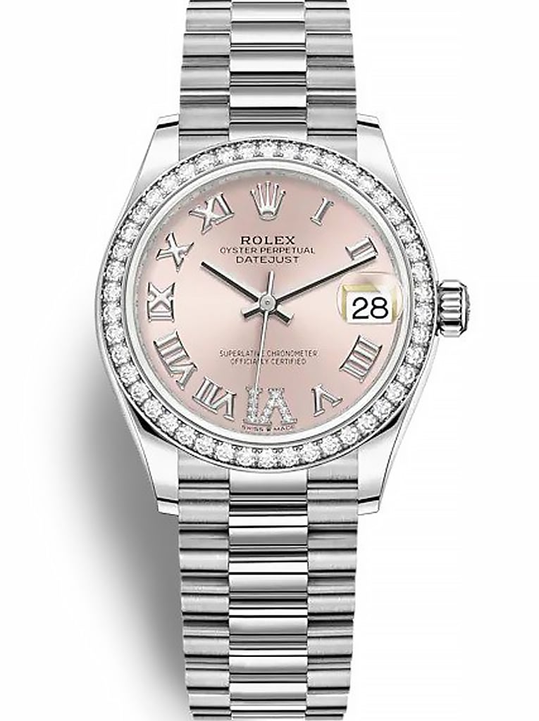 Rolex Datejust 31mm Pink set with diamonds Dial 278384RBR – Women’s Watch