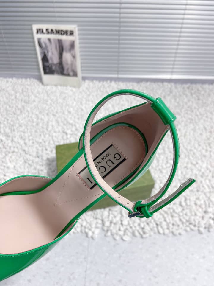 Gucci Women’S Platform Pump With Green Double G ?762386 Bnc00 3727 view 7