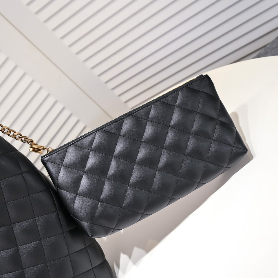 Saint Laurent Icare Maxi Shopping Bag In Quilted Black 52cm view 6