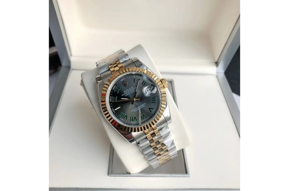 Rolex Datejust 36/28mm RG/SS Jub Grey/Rmn view 4