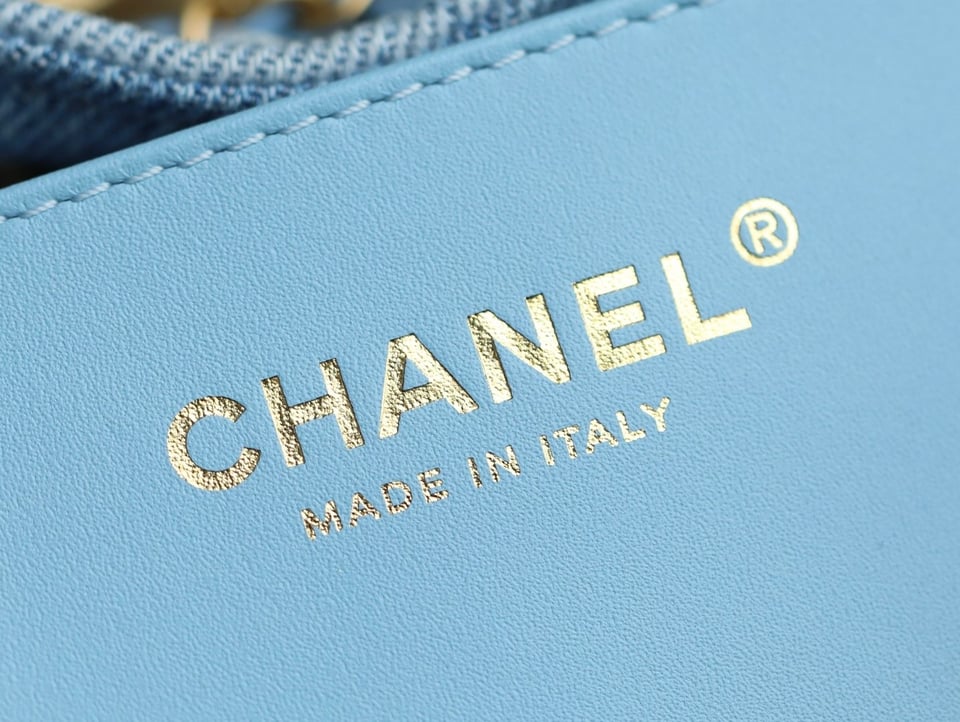 Chanel 25 Small Handbag Crossbody Bag Blue 30cm view 5