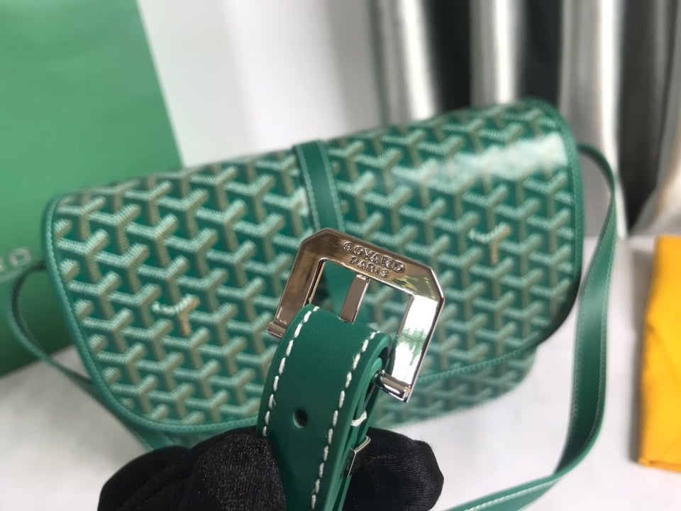 Goyard Belvedere Mm Bag 28Cm Green Canvas view 8