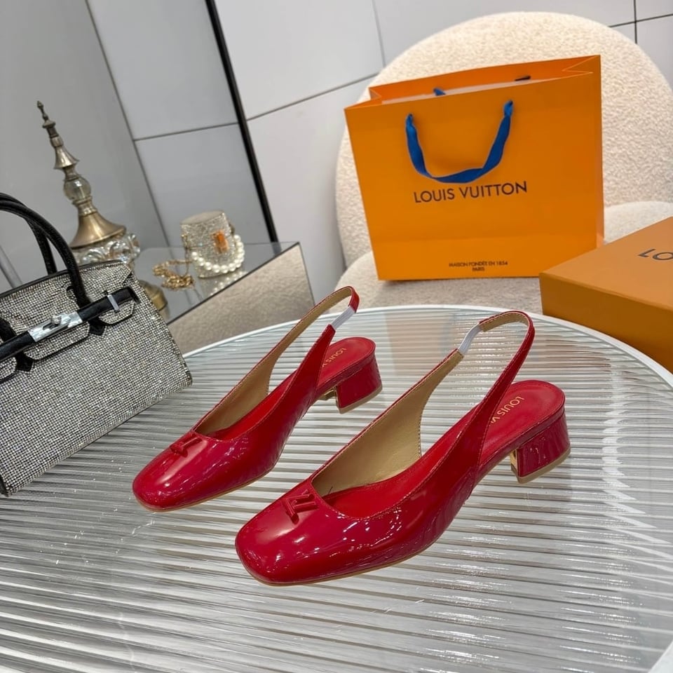 Louis Vuitton Swing Slingback Pump Rouge 1Agudj view 4