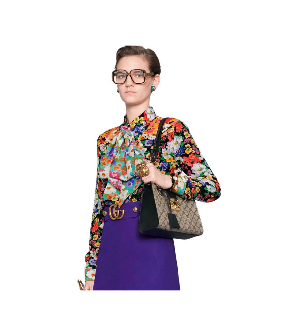 Gucci Padlock Small GG Bees Shoulder Bag view 3