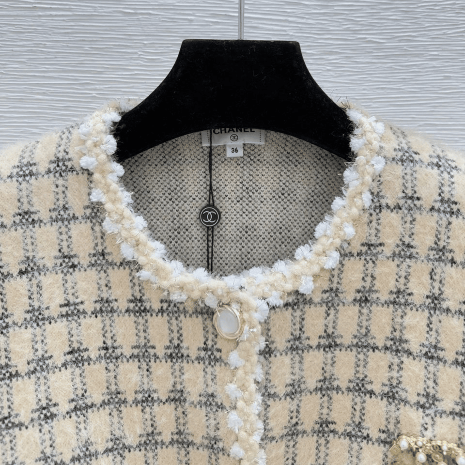 Chanel Elegant Check Tweed Jacket view 4