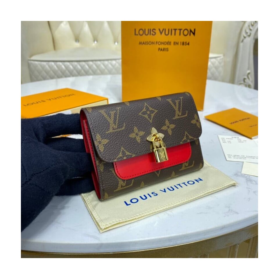 Louis Vuitton Flower Compact Wallet Red view 3