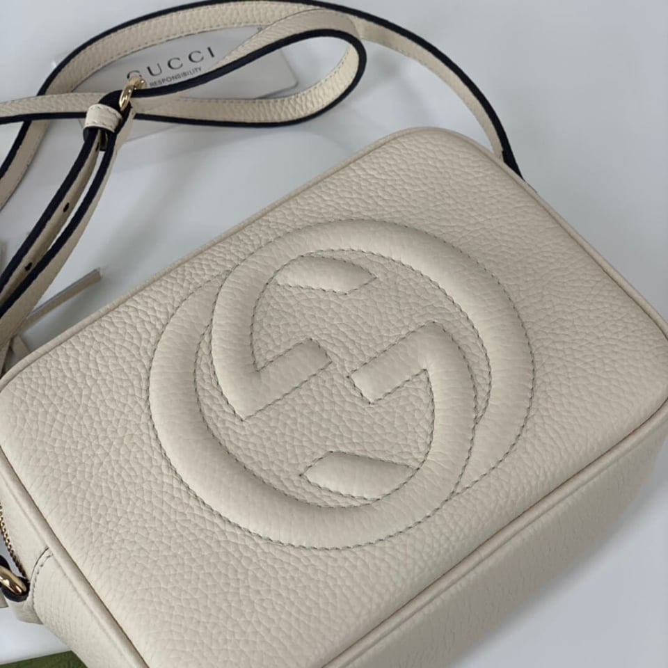 Gucci Soho Small Leather Disco Bag White view 12