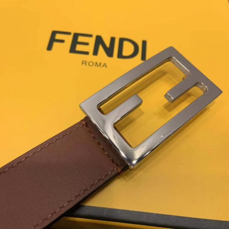 Fendi Baguette 30mm FF Buckle Belt 8C05311 Brown view 4