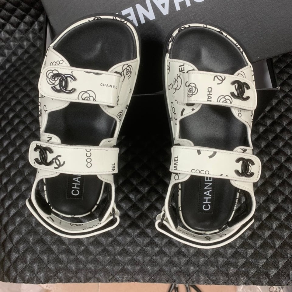 Chanel Dad Slingback Sandals 23P Camelia Cc Logo view 10