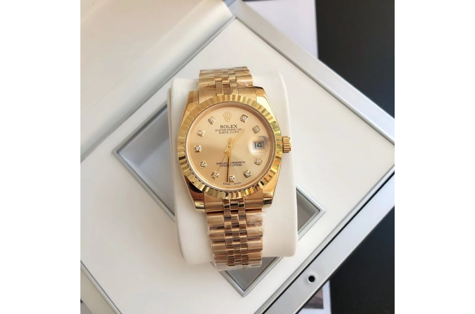 Rolex Datejust 36/28mm RG/RG Jub Gold/Dial view 5