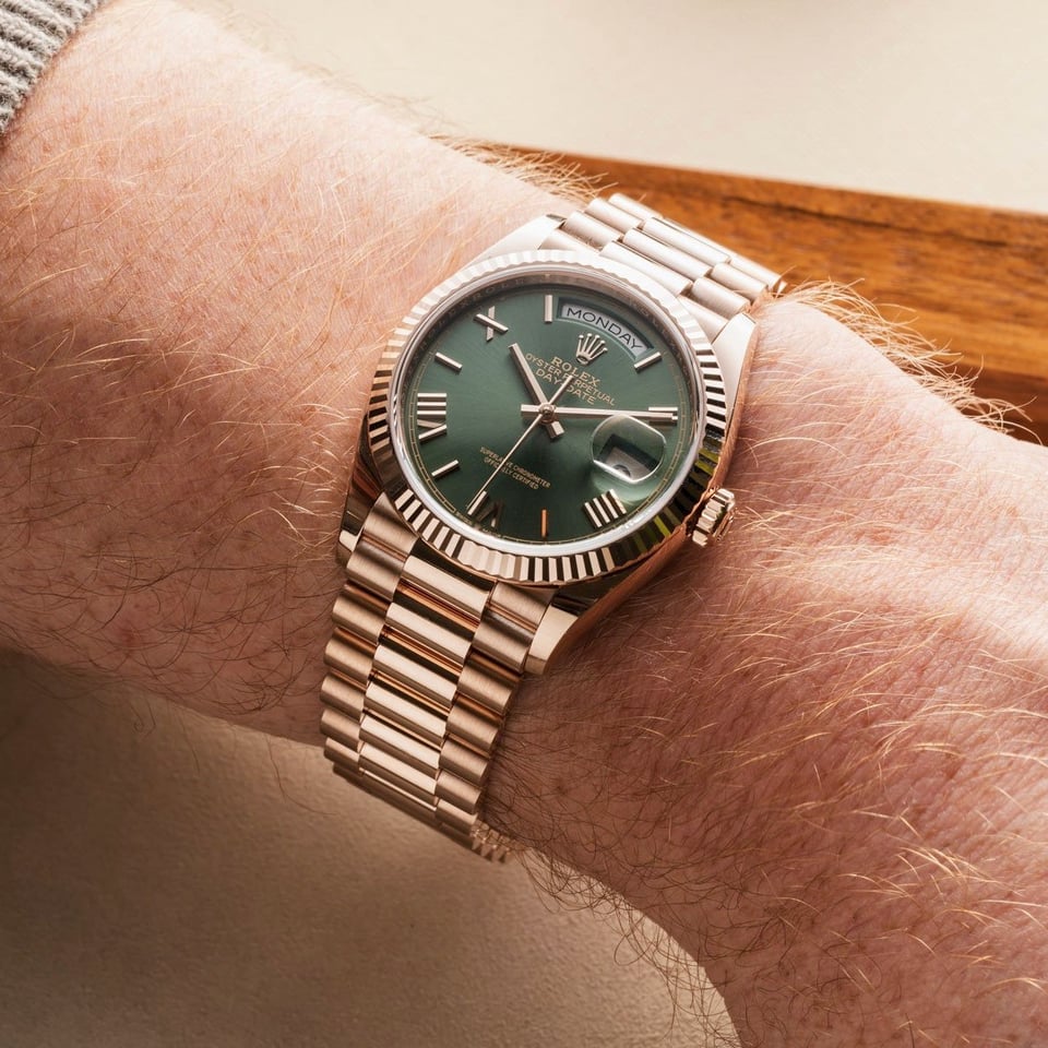 [Superclone] Rolex Day-Date 40mm Olive Green Dial President 228235 view 5