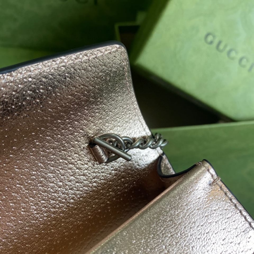 Gucci Dionysus Super Mini Bag in Rose Gold view 9