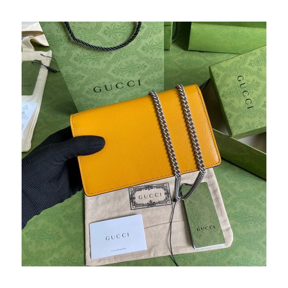 Gucci Dionysus Super Mini Bag Orange White Leather view 3
