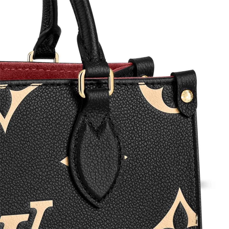 Louis Vuitton OnTheGo PM Bicolor Monogram Empreinte Leather M45659 Black 25cm view 6