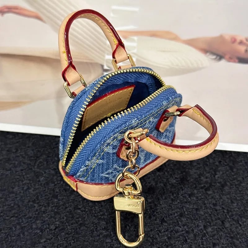Louis Vuitton Alma Monogram Multicolor LV x™ Microphone Accessories 9cm/3.5in Denim Color M83669 view 5