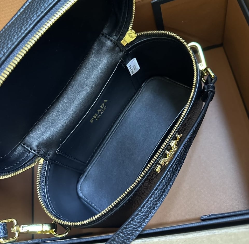 Prada Leather Mini Bag Black 20Cm view 10