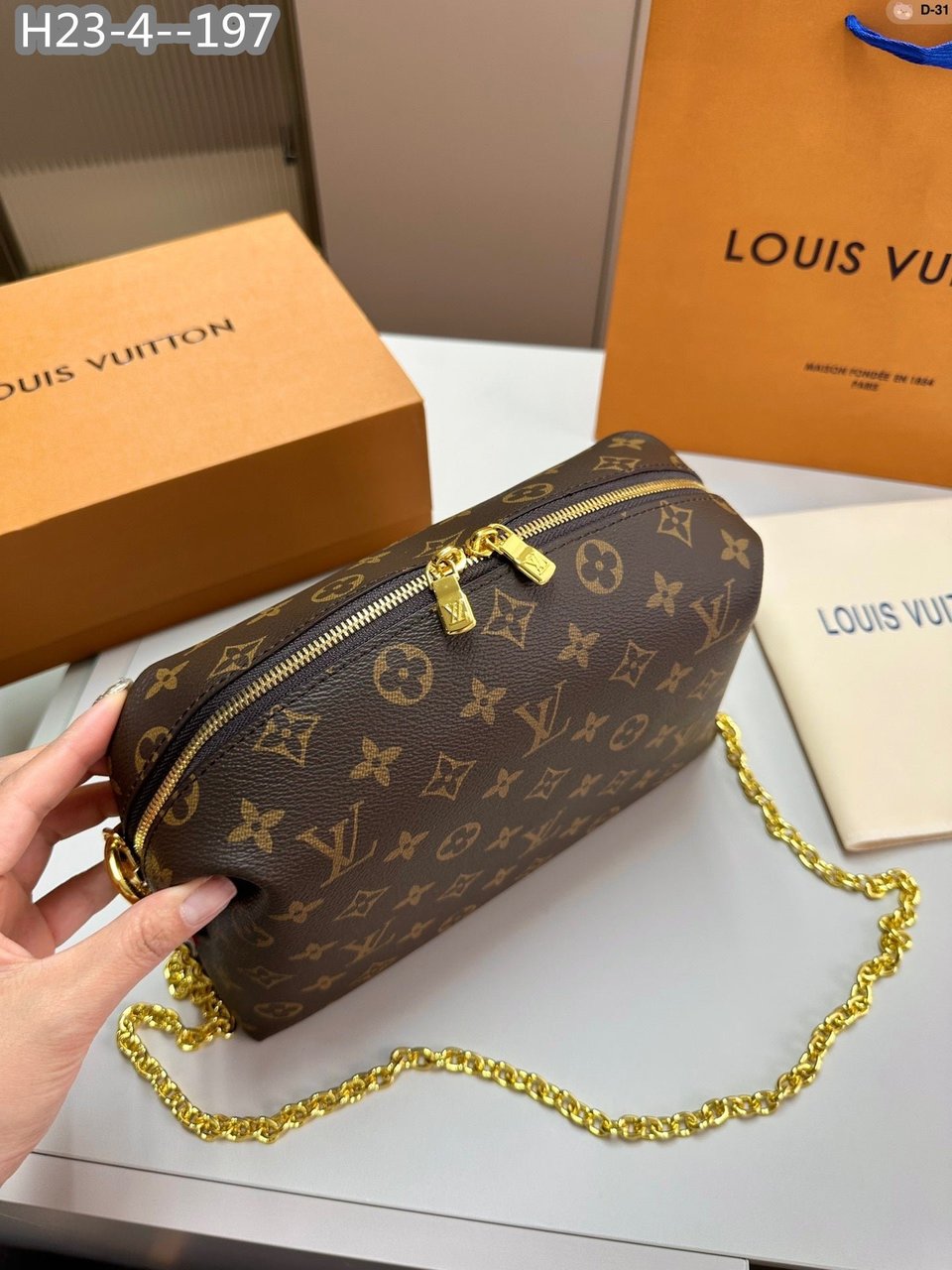 Louis Vuitton Cosmetic Pouch Gm Brown 27Cm M46458 view 7