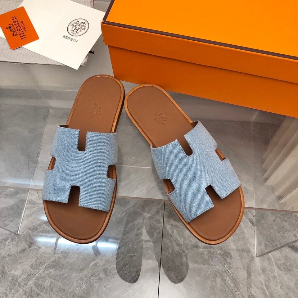 Hermes Izmir Sandal Bleu Clair view 6