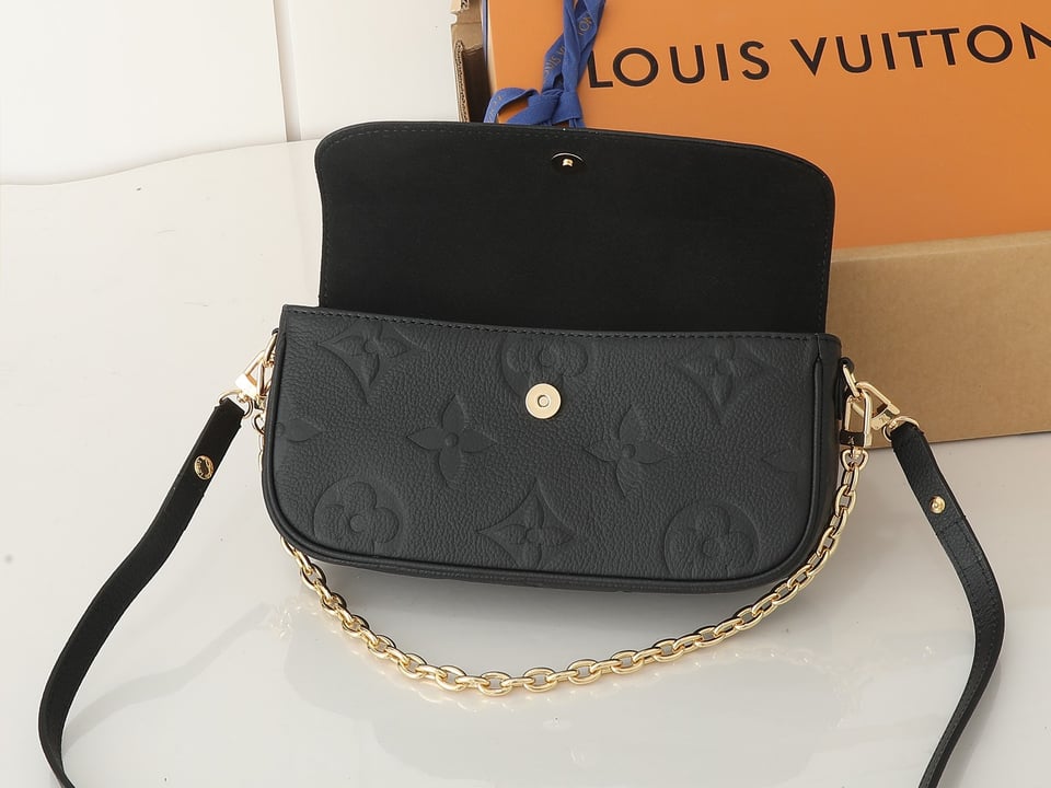 Louis Vuitton Wallet On Chain Ivy Monogram Empreinte Leather – Women – Small Leather Goods Black view 7